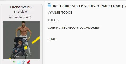 Hinchas de River durante partido vs Colon