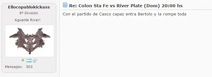 Hinchas de River durante partido vs Colon