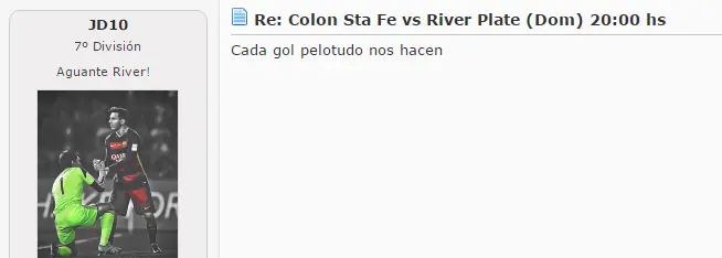 Hinchas de River durante partido vs Colon