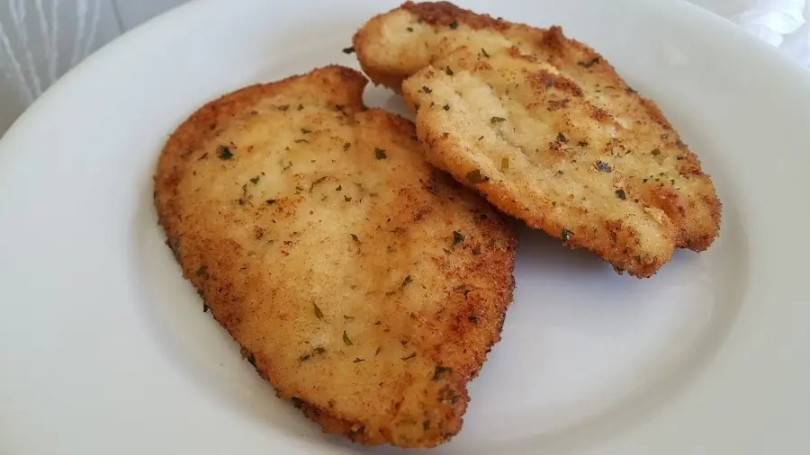 Pollo empanado sin huevo