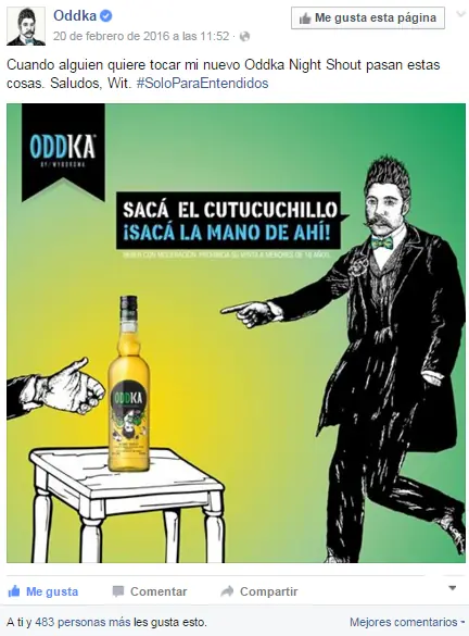 Una marca de Vodka hace publicidad con El Comandante