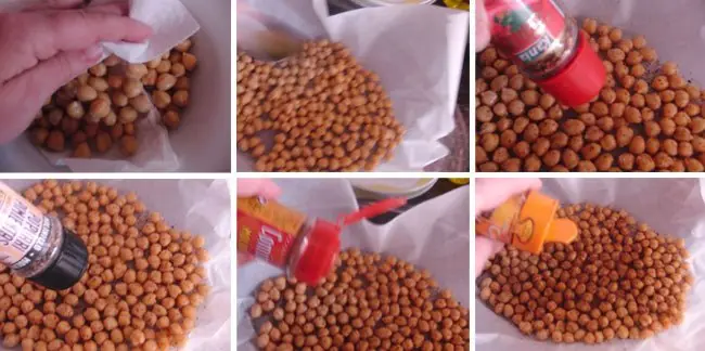Garbanzos asados picantes. Receta