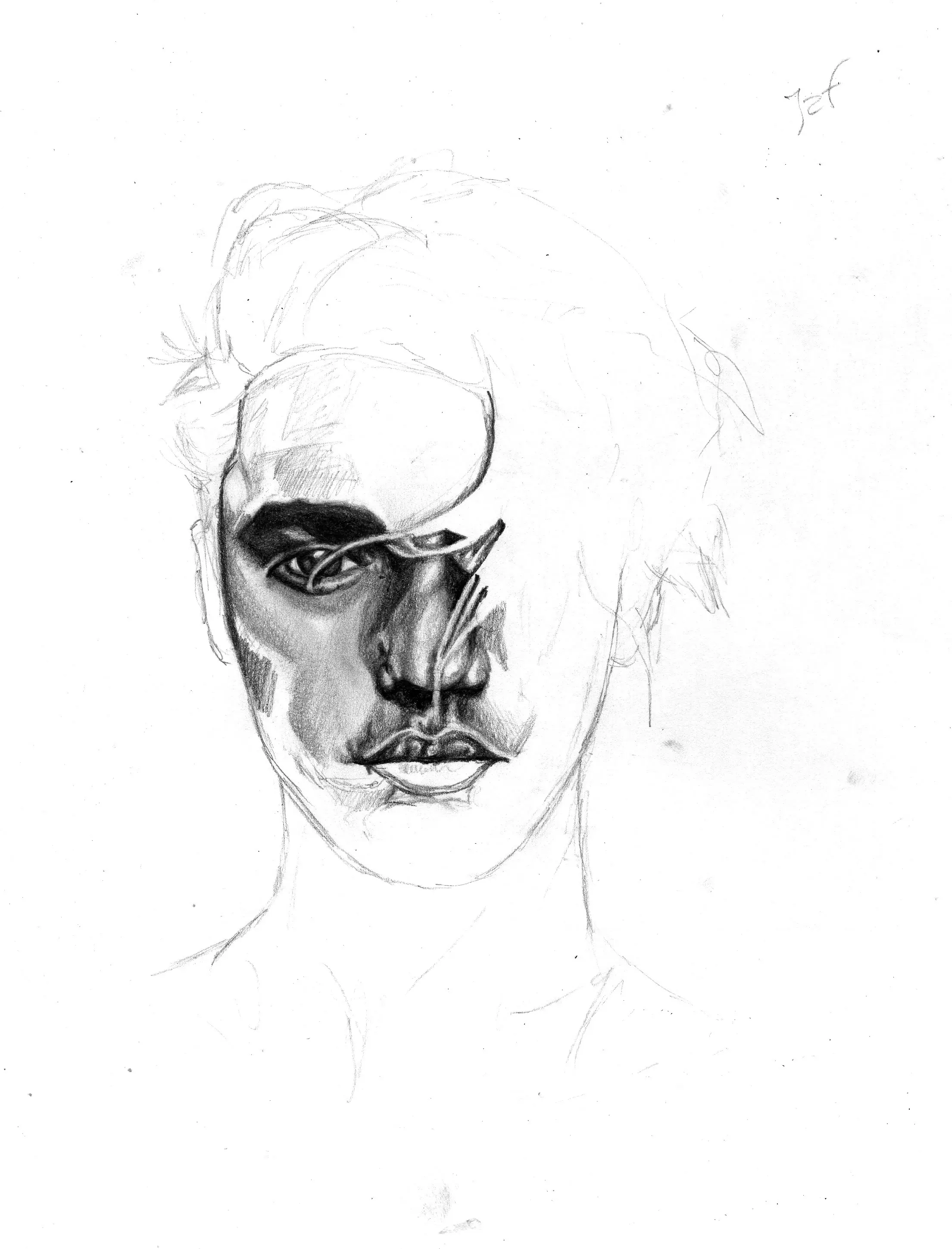 Dibujo de bieber, (lápiz/color)