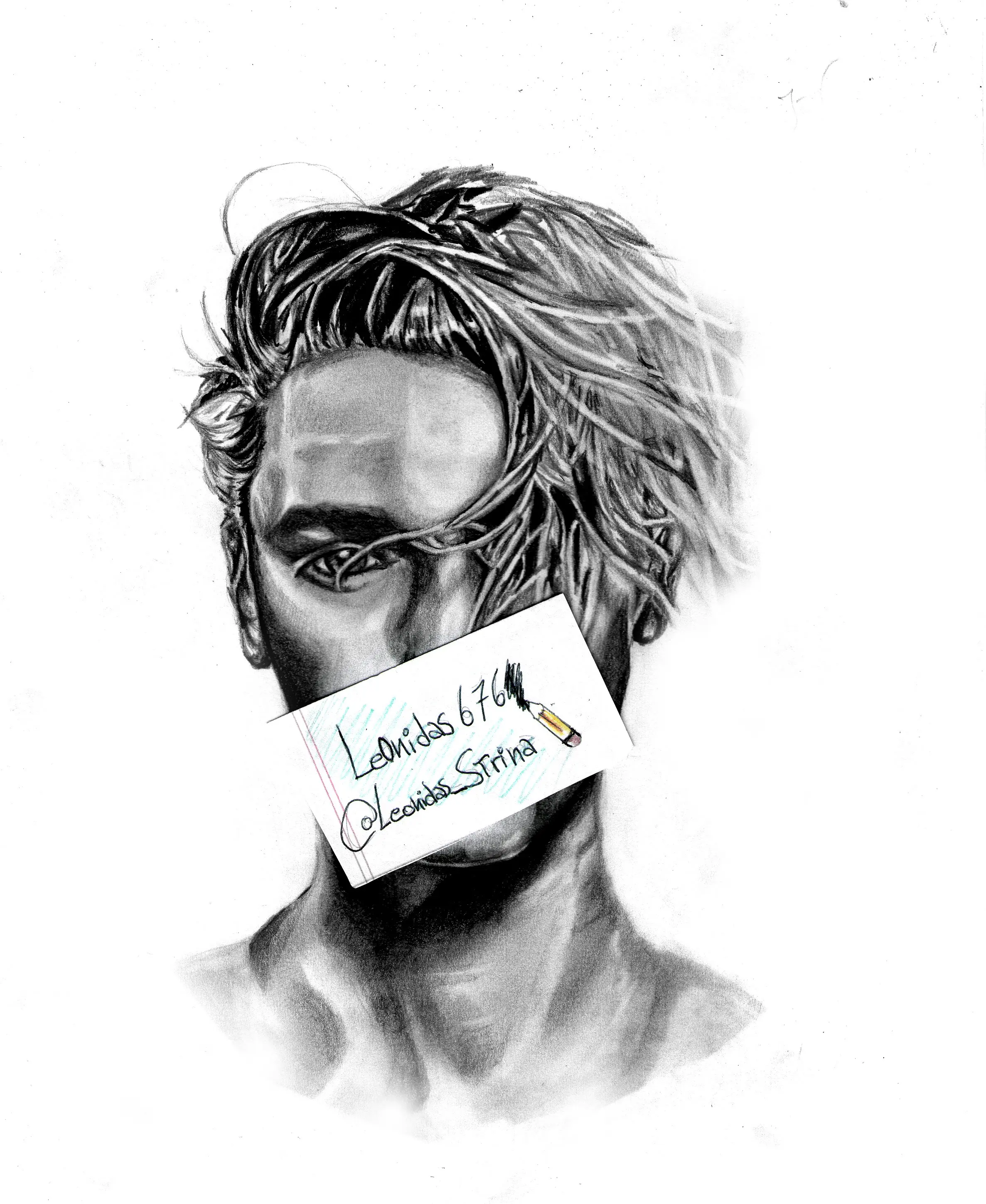 Dibujo de bieber, (lápiz/color)