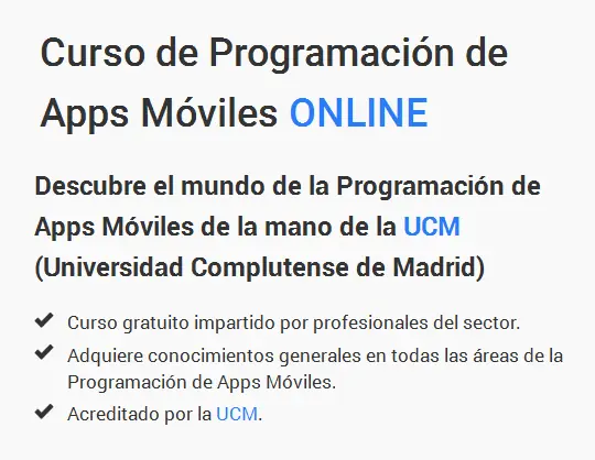 Curso de programación de Apps Móviles Online. Respuestas