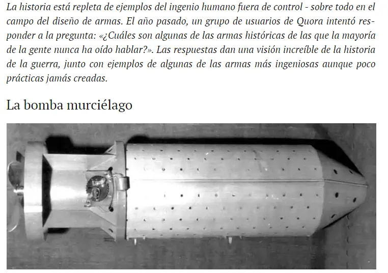 7 ejemplos de armas militares extrañas e increíbles