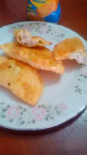 Pastelitos rellenos de batata y queso crema