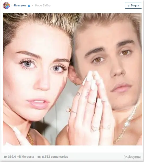 miley cyrus y justin bieber