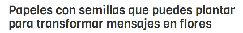 Transformá tus mensajes en flores plantando papeles