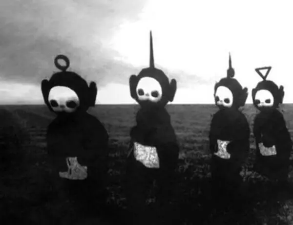 los teletubbies dan miedo sin color