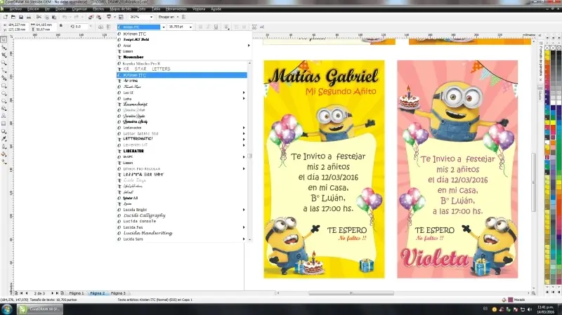 invitaciones infantiles