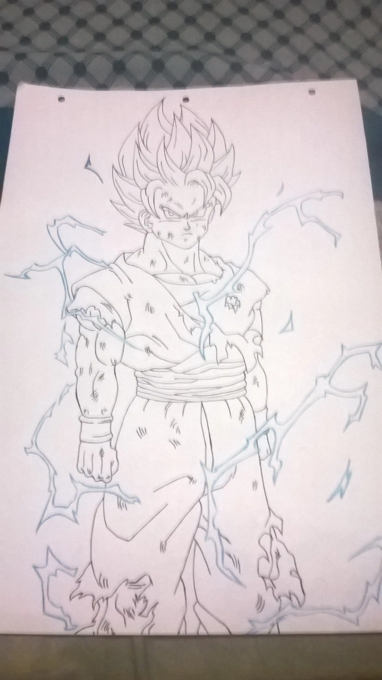Dibuje a Goku bien pulenta, y te lo muestro! Paso a paso.
