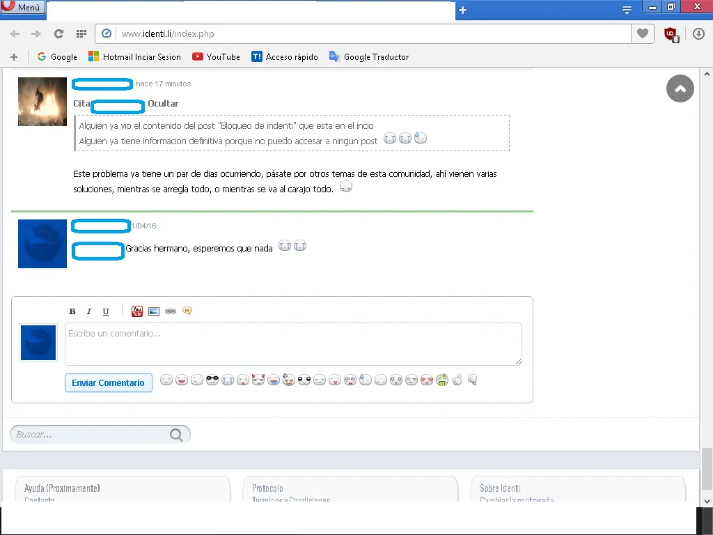 Que pasa con identi Que pasa con identi
