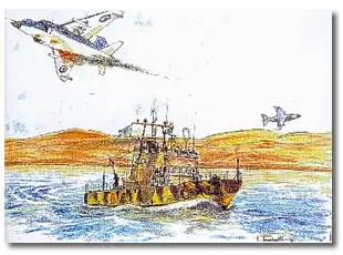 Sea harrier derrivado en malvinas