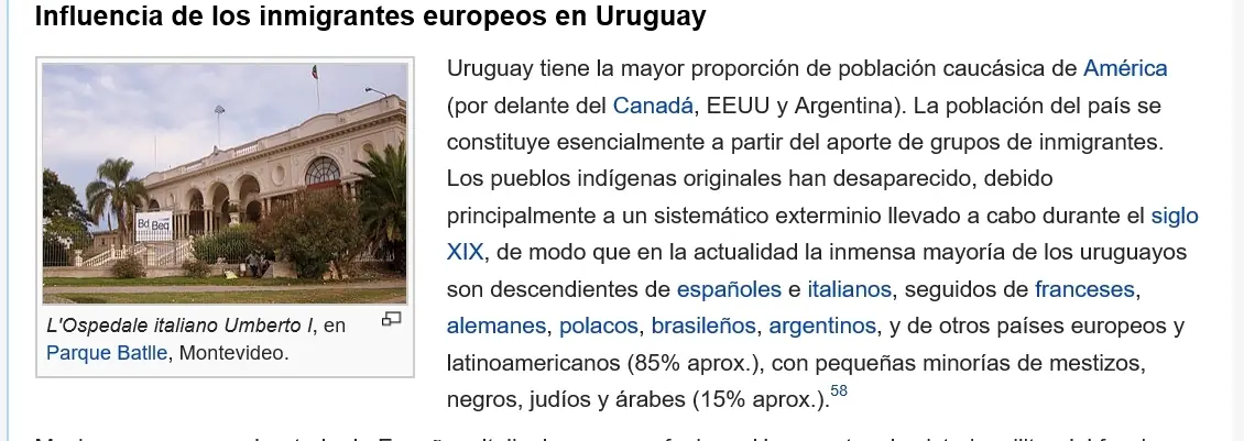Uruguayos los mas Arios de America