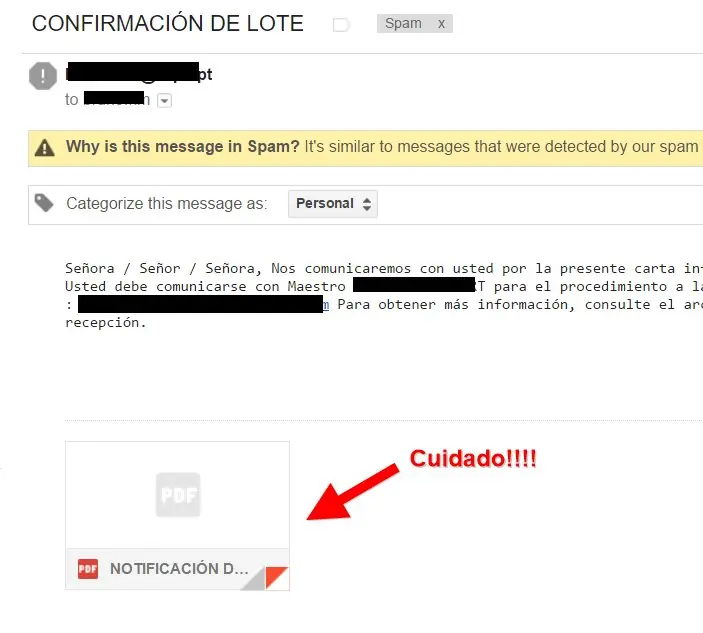 Gmail incluye OCR en los adjuntos, para aumentar la segurida