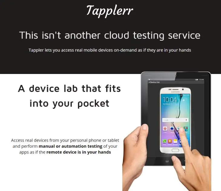 Tapplerr, para probar aplicaciones en desarrollo en disposit