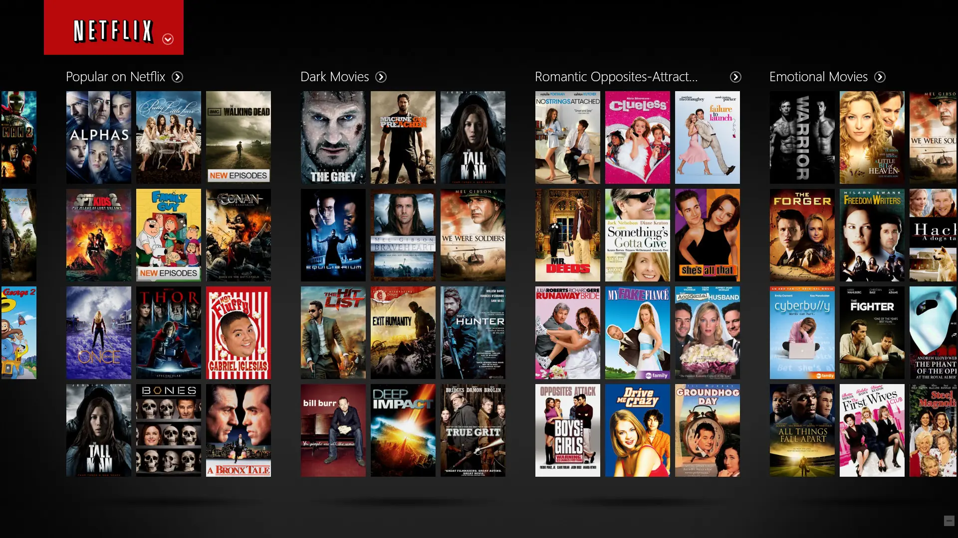 categorías secretas de Netflix III (movies, comedia)