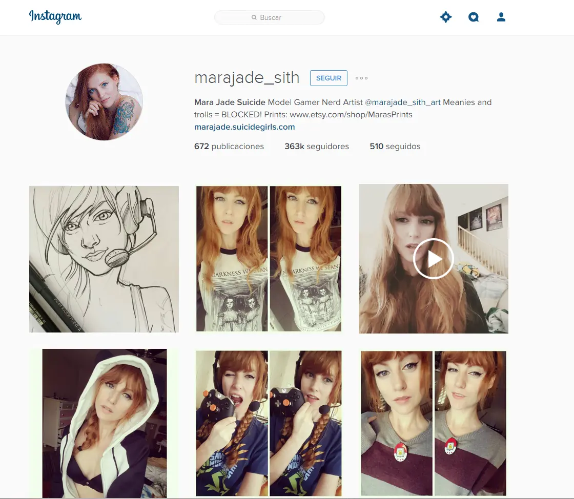 Suicide Girls en Instagram: Mara Jade