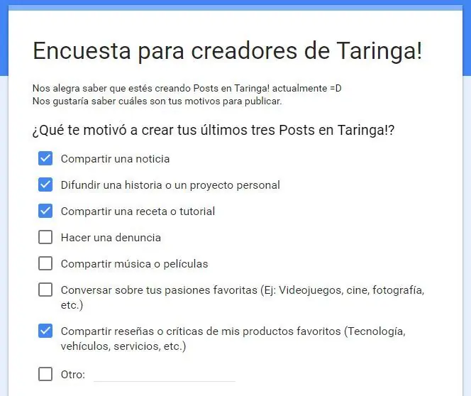 encuesta taringa
