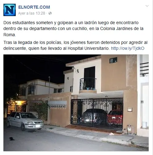 Detienen a dos estudiantes por someter a asaltante