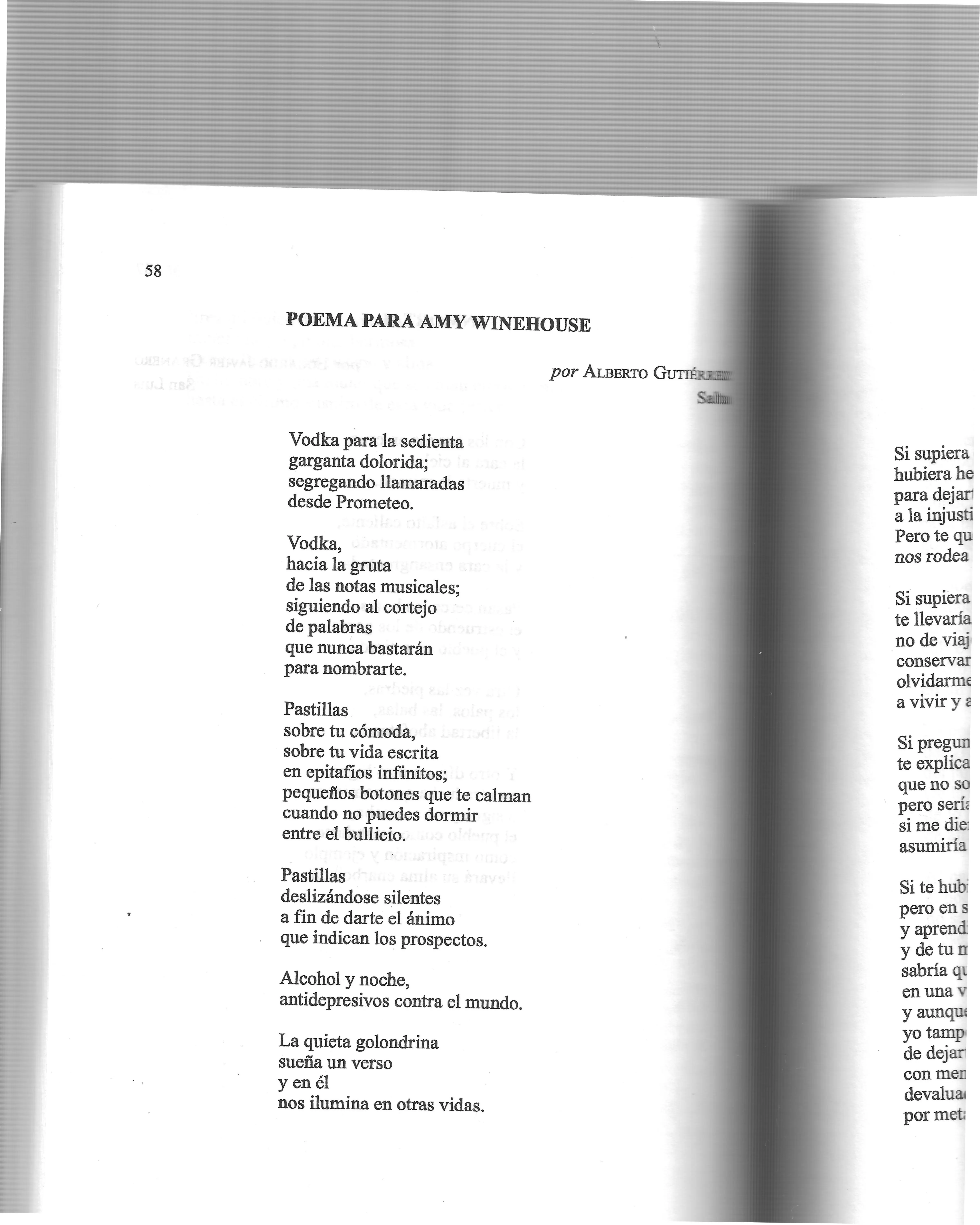 Poema para Amy Winehouse (editado en libro) Poema para Amy Winehouse (editado en libro)