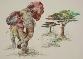 Sophie Standing,fauna en collage textil.