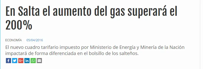Se terminó el humo. En el interior también sube la luz y gas