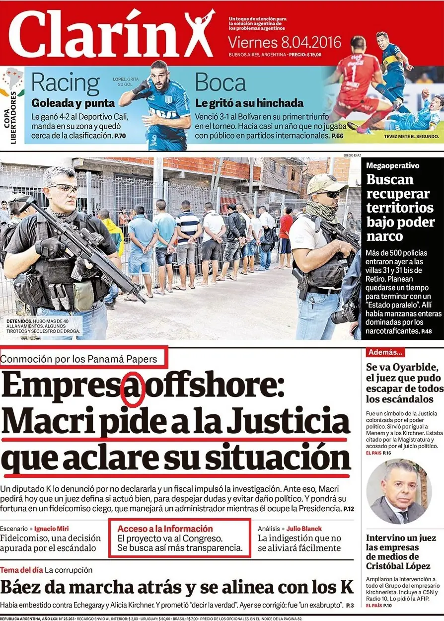 Hagamos top la tapa épica de Clarín de hoy