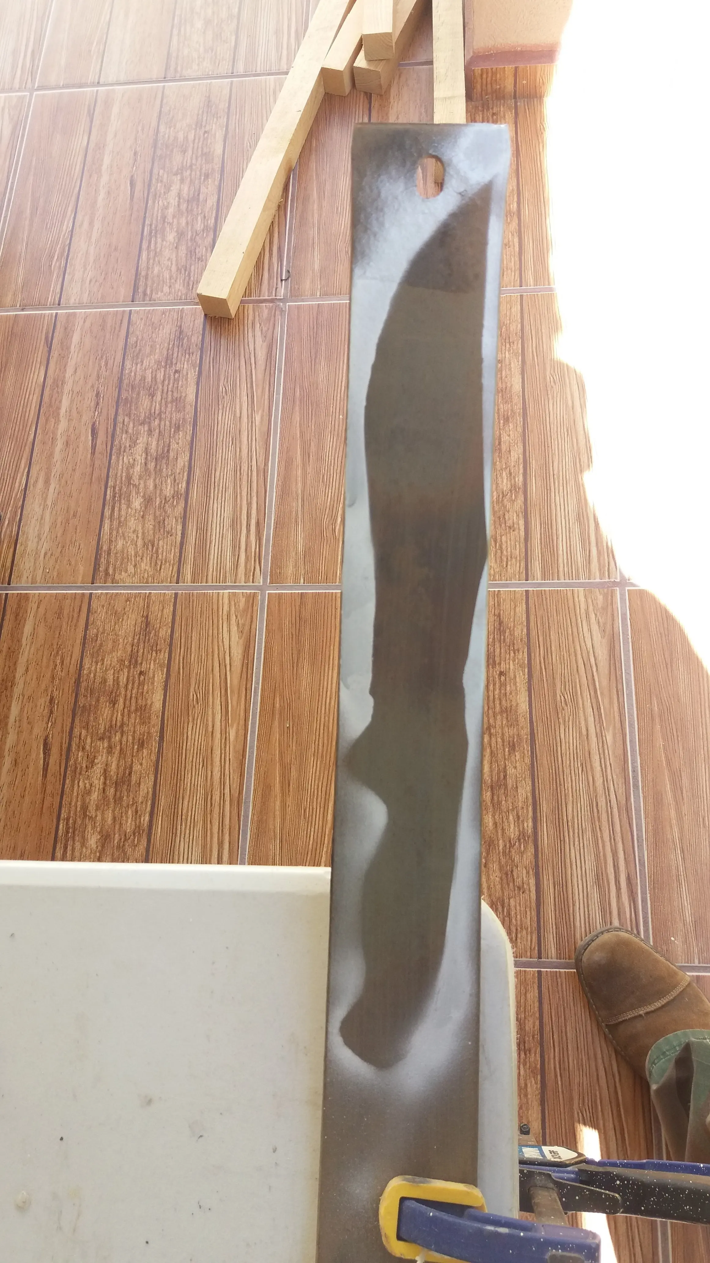Fabricación de Cuchillo Bowie apartir de Muelle