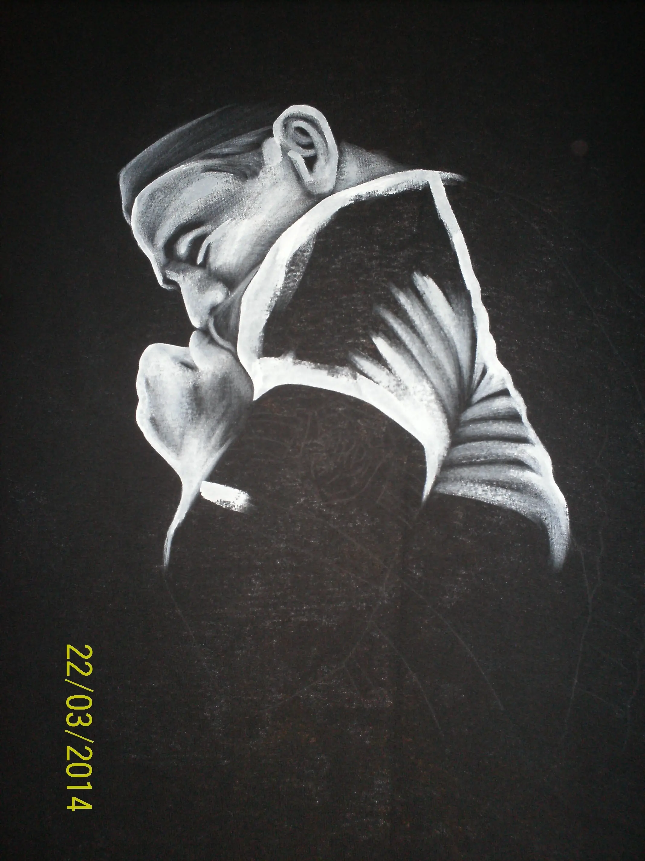 Remera pintada de Ariel Ortega "El Burrito Ortega"
