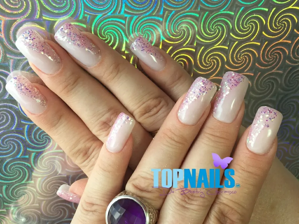 Uñas Acrílicas Gel Glitter 💅(Acrylic nails Glitter Gel) 💅