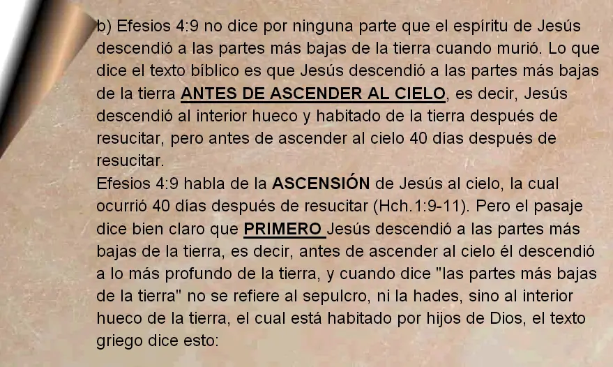 la biblia habla de tierra hueca