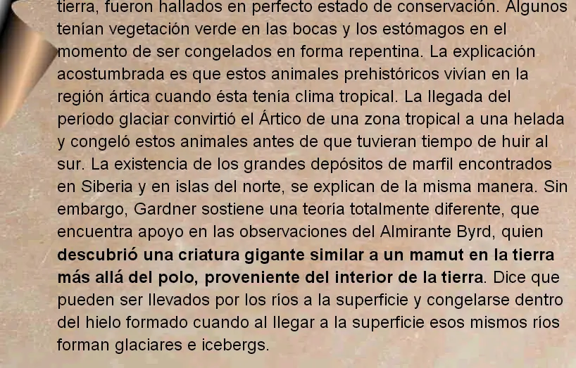 la verdad de tierra hueca