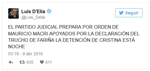 Esta noche meterán presa a Cristina Kirchner según…