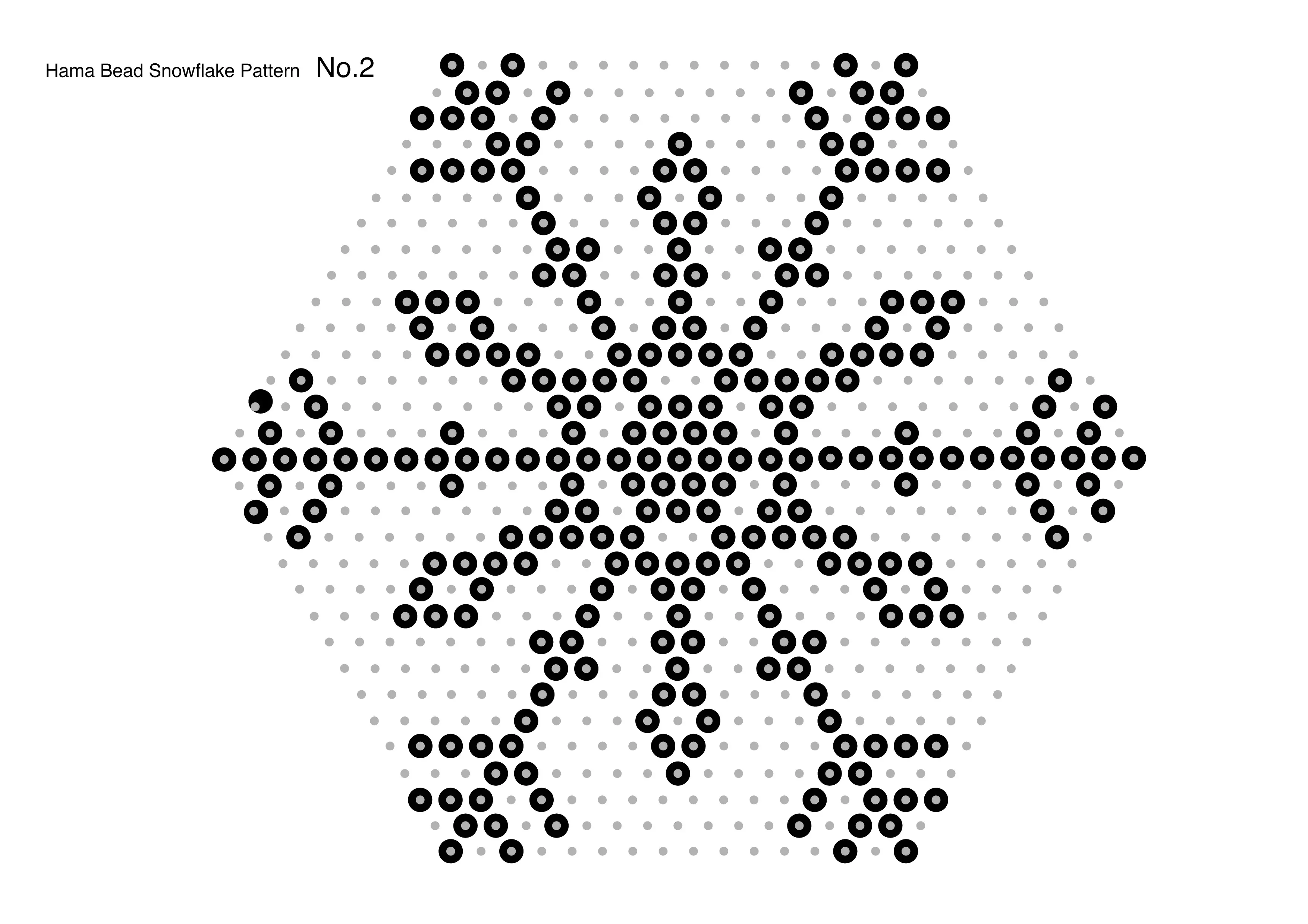 Copos de nieve en hama beads / punto de cruz