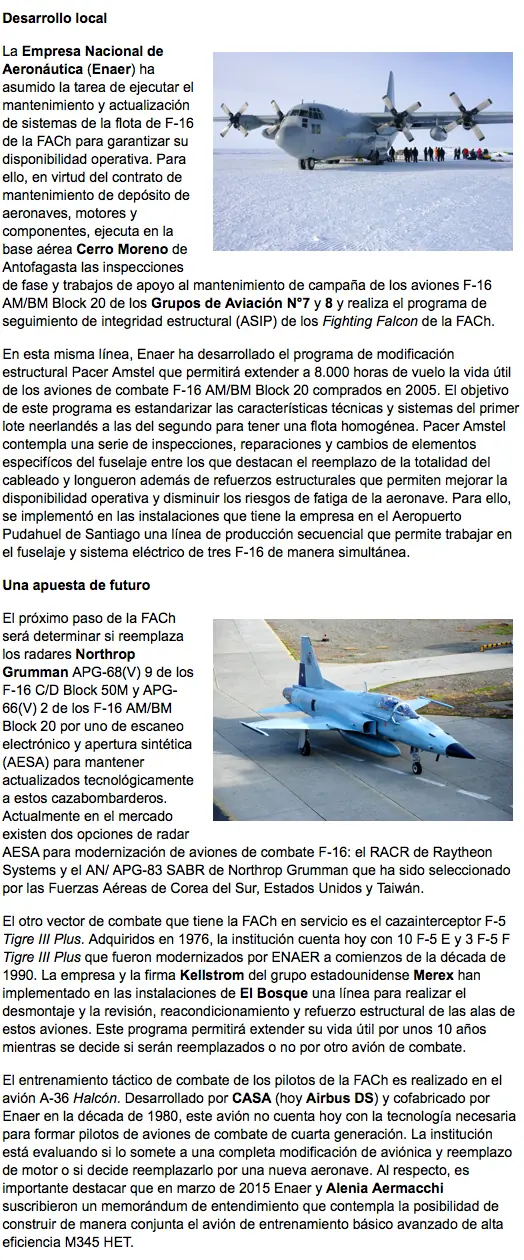 fuerza aerea de Chile