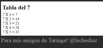 #MeSalioEnUnQuiz [Tabla de multiplicar]