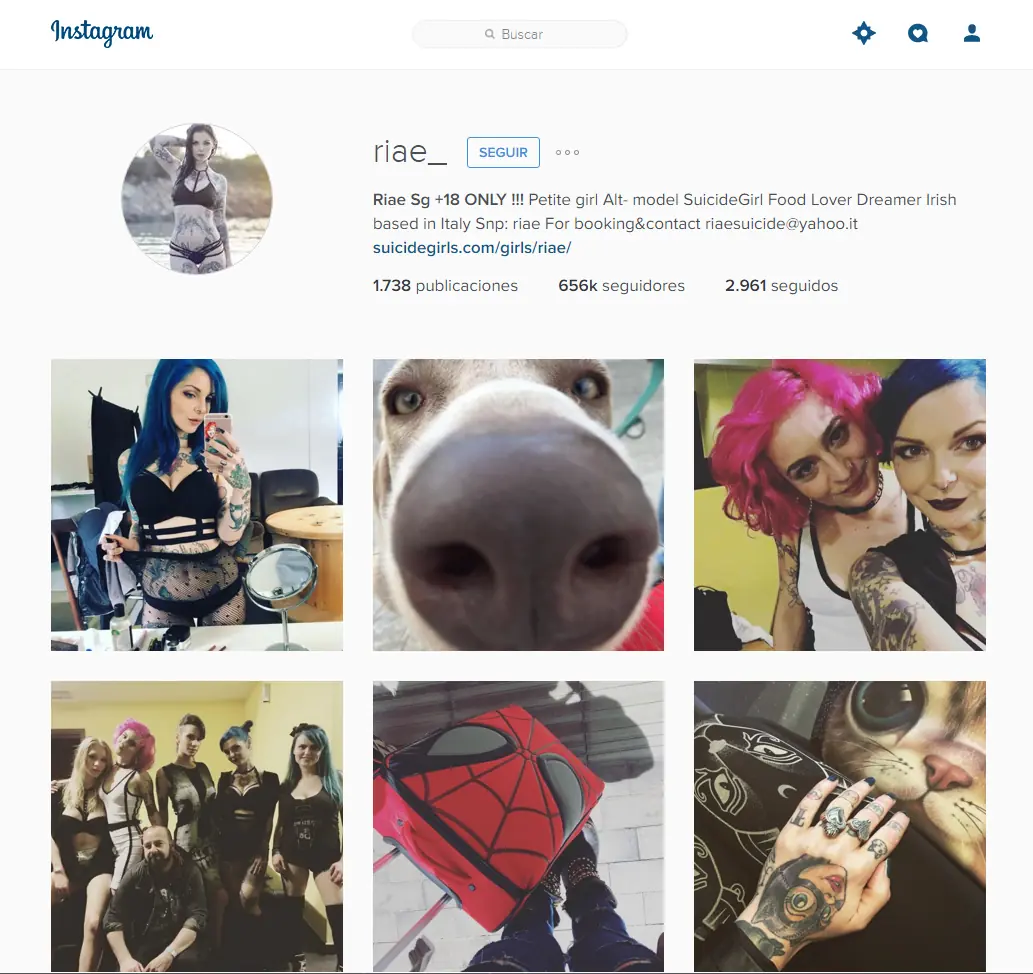Suicide Girls en Instagram: Riae