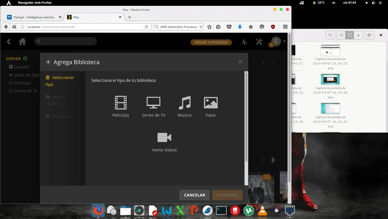 Instala un servidor de medios plex en casa.