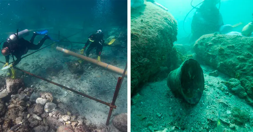 Encuentran un barco hundido hace 500 años, mira sus tesoros