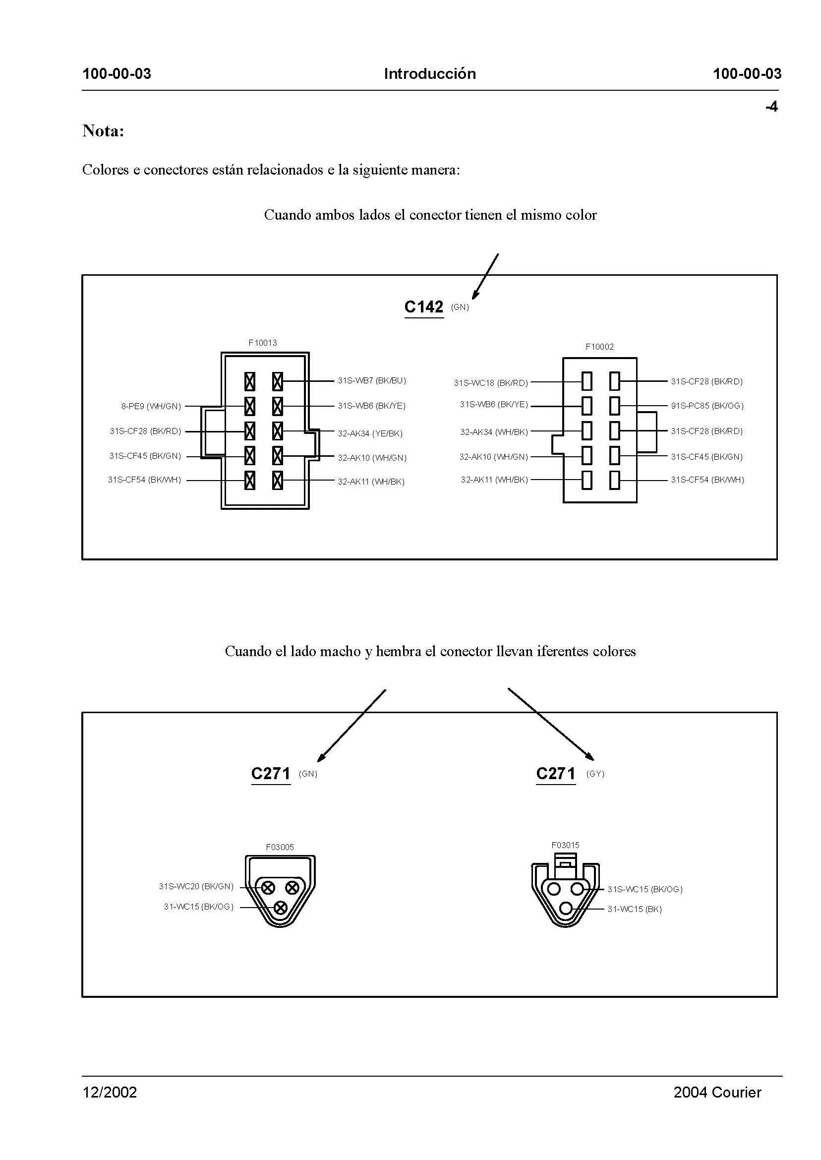ford courier diagrama de cableado parte 3