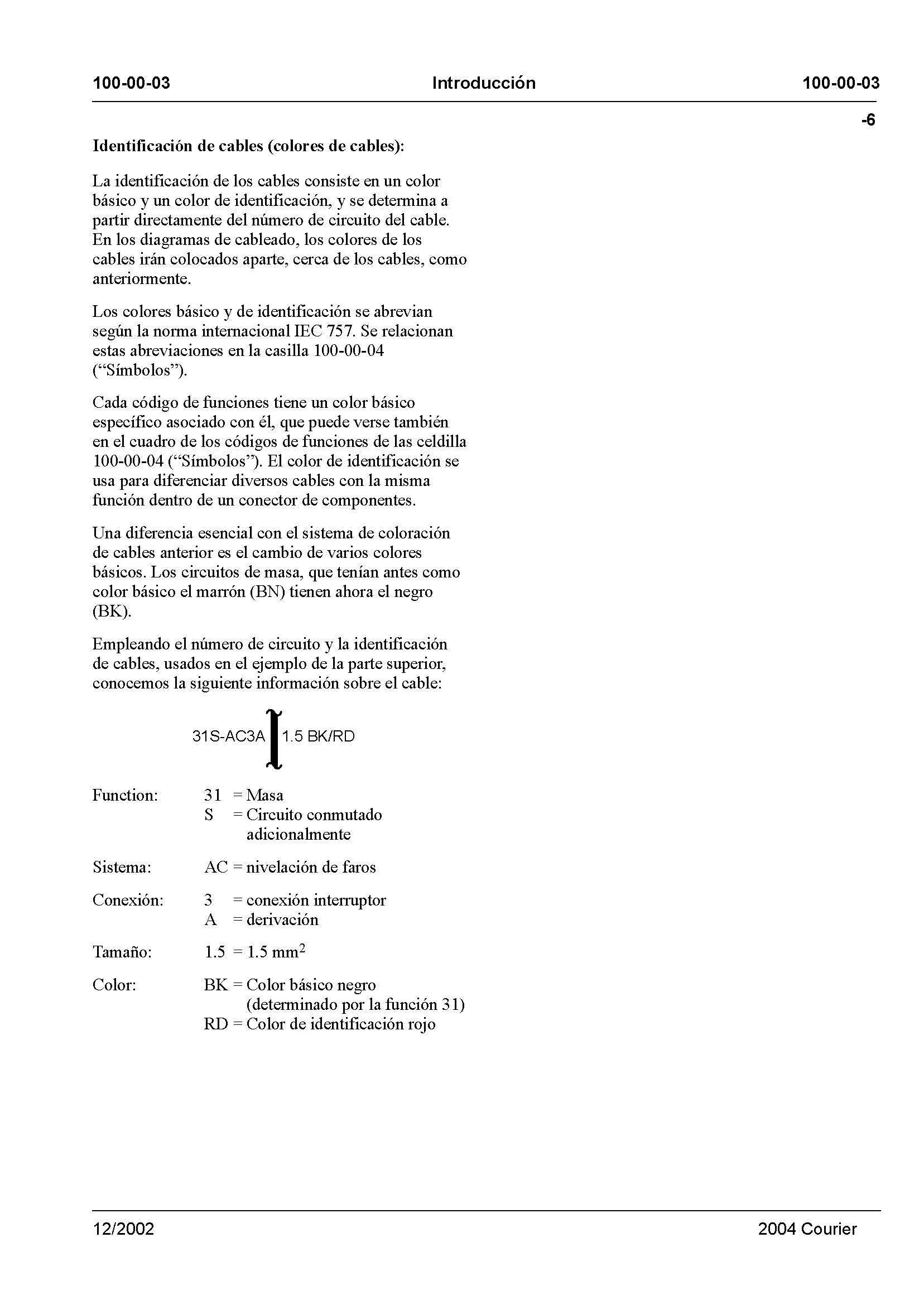 ford courier diagrama de cableado parte 3