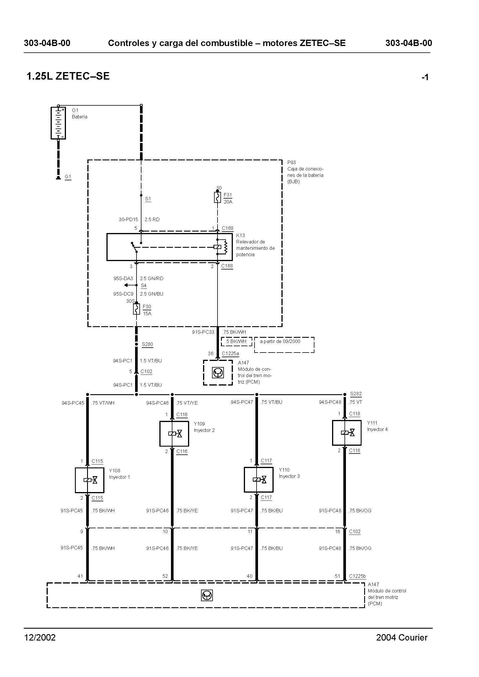 ford courier diagrama de cableado parte 4