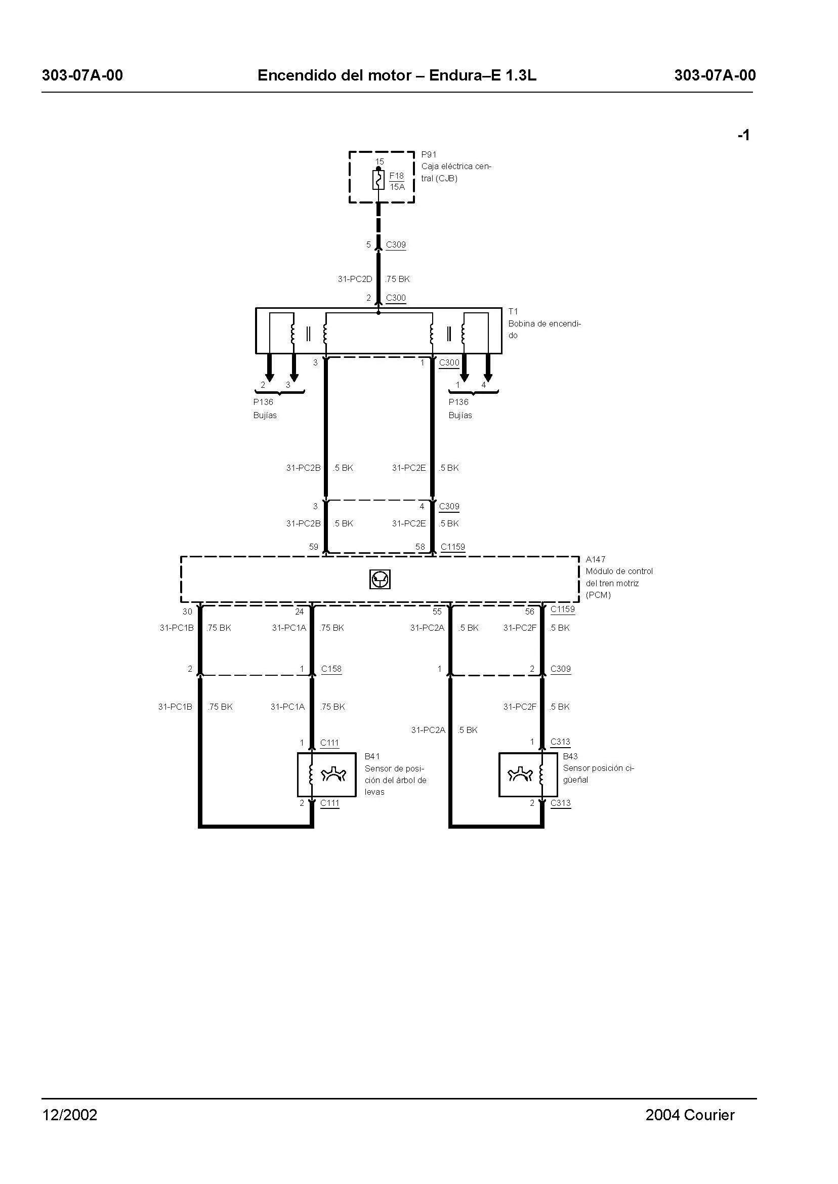 ford courier diagrama de cableado parte 4