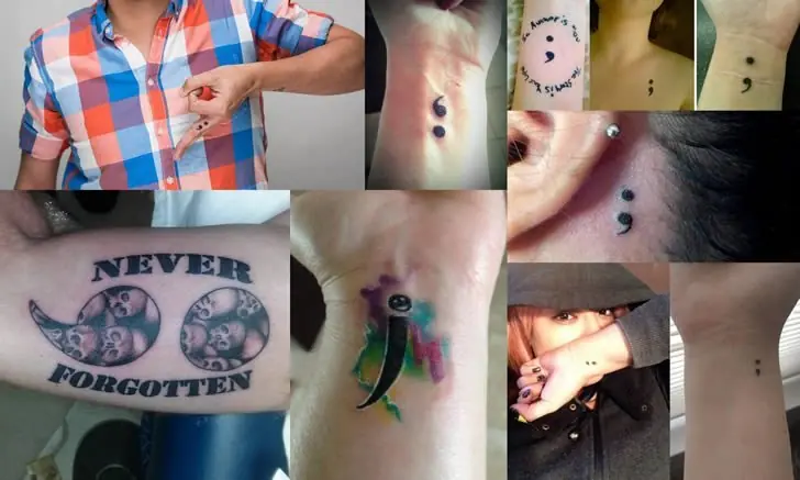 ¿Qué significado tiene el tatuaje punto y coma?