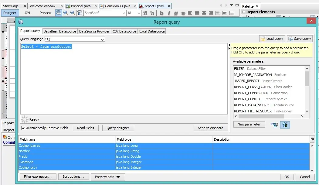 Reporte Netbeans con Ireport 4.7 y Mysql.
