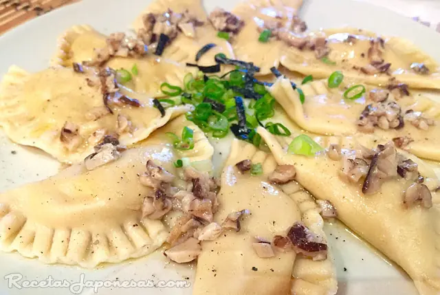 Recetas Japonesas: Ravioli de chasu y daikon