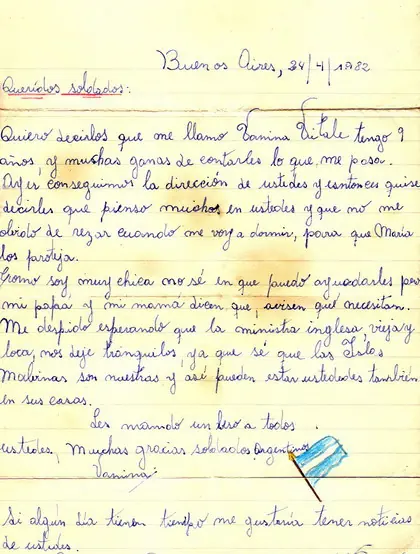 Malvinas: Cartas de niños para soldados