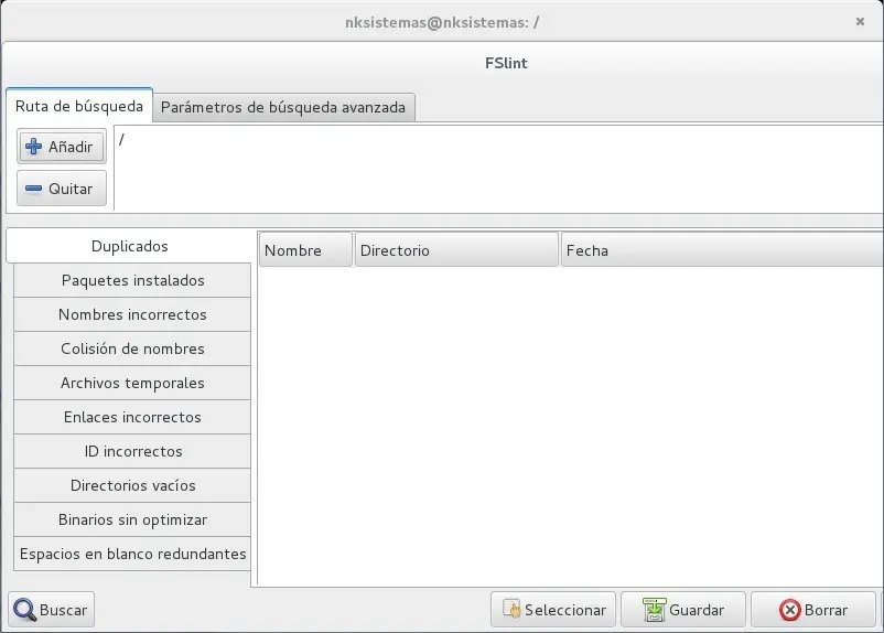 Detectar archivos duplicados en Debian con fslint